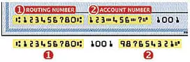 check with the account number highlighted