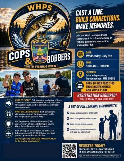 Details for the Cops and Bobbers Event