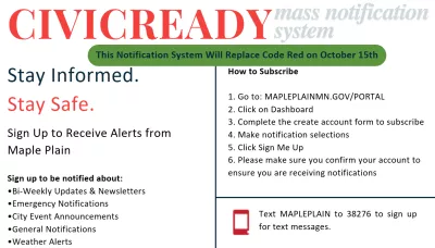 CivicREADY mass notification system flier