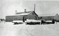 Snow-covered creamery