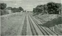 black and white photo of railroad tracks