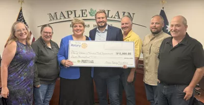 Orono Rotary Check Presentation to Maple Plain City Council